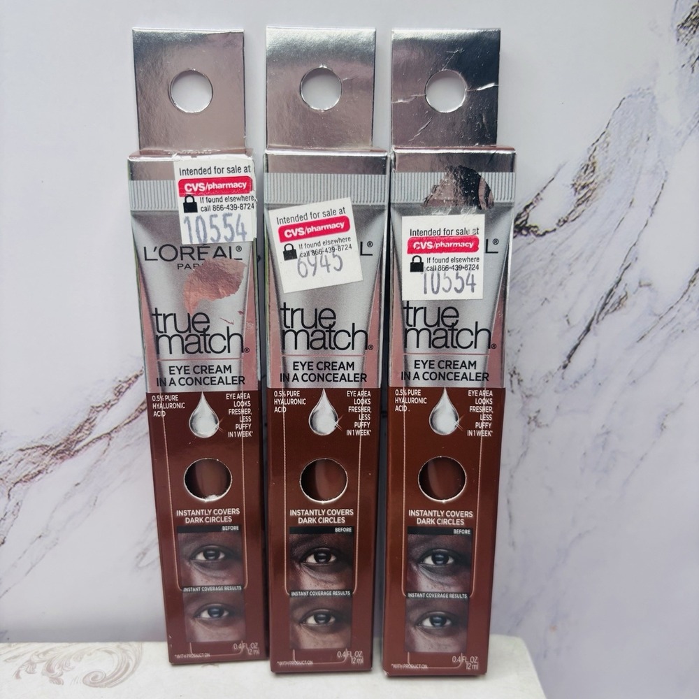 3 PACK NEW L'Oréal True Match Eye Cream Concealer Deep N9-10